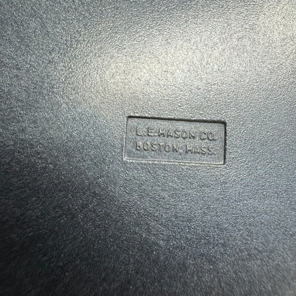 Vintage MCM LE Mason Co Boston Mass Aluminum Coasters Set of 7 Monogram S Silver